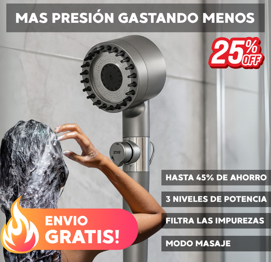 CABEZAL DUCHA MASAJEADORA ALTA PRESION | AHORRA 💧